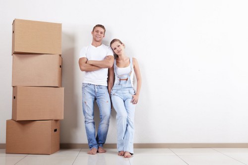 Moving team protecting household items during a Bermondsey removal
