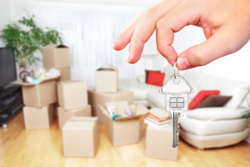Secure storage space for boxes and furniture