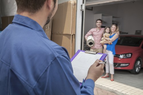 Packing materials and boxes prepared for a Bermondsey home move