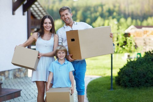 Moving furniture from a Bermondsey apartment building