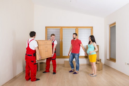 Removal team preparing a flat move in Bermondsey
