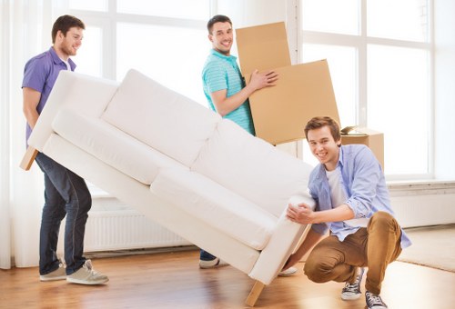 Packing and loading belongings from a Bermondsey apartment